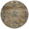 Piper Looms Chantille Global ACN2170 Copper Machine Washable Area Rug Round Main Image