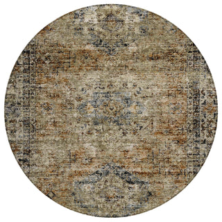 Piper Looms Chantille Global ACN2170 Copper Machine Washable Area Rug Round Main Image