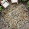 Piper Looms Chantille Global ACN2170 Copper Machine Washable Area Rug Round Outdoor Lifestyle Image Feature