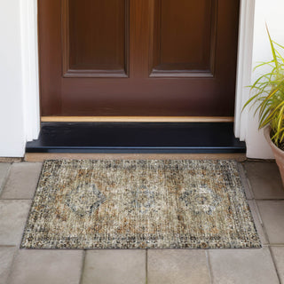 Piper Looms Chantille Global ACN2170 Copper Machine Washable Area Rug Scatter Outdoor Lifestyle Image Feature