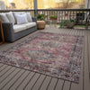 Piper Looms Chantille Global ACN2170 Pink Machine Washable Area Rug Outdoor Lifestyle Image Feature