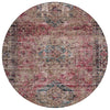 Piper Looms Chantille Global ACN2170 Pink Machine Washable Area Rug Round Main Image