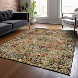 Piper Looms Chantille Global ACN2170 Terracotta Machine Washable Area Rug Lifestyle Image Feature