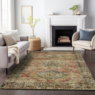 Piper Looms Chantille Global ACN2170 Terracotta Machine Washable Area Rug Lifestyle Image Feature