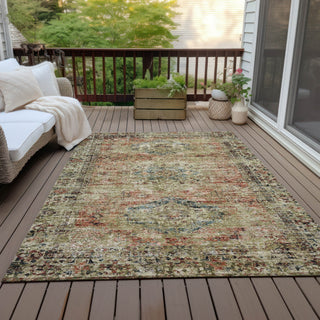 Piper Looms Chantille Global ACN2170 Terracotta Machine Washable Area Rug Outdoor Lifestyle Image Feature