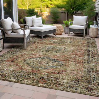 Piper Looms Chantille Global ACN2170 Terracotta Machine Washable Area Rug Outdoor Lifestyle Image Feature