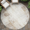 Piper Looms Chantille Modern ACN2171 Beige Machine Washable Area Rug Round Outdoor Lifestyle Image Feature