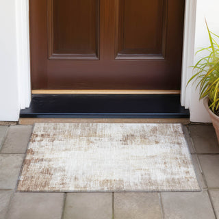 Piper Looms Chantille Modern ACN2171 Beige Machine Washable Area Rug Scatter Outdoor Lifestyle Image Feature