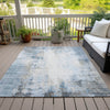 Piper Looms Chantille Modern ACN2171 Blue Machine Washable Area Rug Outdoor Lifestyle Image Feature