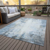 Piper Looms Chantille Modern ACN2171 Blue Machine Washable Area Rug Outdoor Lifestyle Image Feature