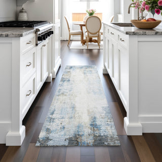 Piper Looms Chantille Modern ACN2171 Blue Machine Washable Area Rug Runner Lifestyle Image Feature