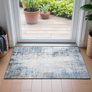 Piper Looms Chantille Modern ACN2171 Blue Machine Washable Area Rug Scatter Lifestyle Image Feature