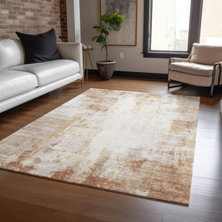 Piper Looms Chantille Modern ACN2171 Copper Machine Washable Area Rug Lifestyle Image Feature