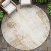 Piper Looms Chantille Modern ACN2171 Copper Machine Washable Area Rug Round Outdoor Lifestyle Image Feature