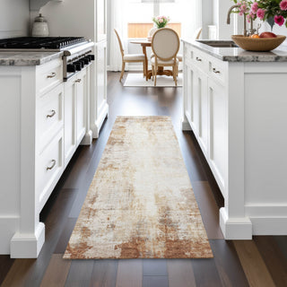 Piper Looms Chantille Modern ACN2171 Copper Machine Washable Area Rug Runner Lifestyle Image Feature