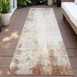 Piper Looms Chantille Modern ACN2171 Copper Machine Washable Area Rug Runner Outdoor Lifestyle Image Feature