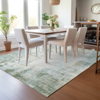 Piper Looms Chantille Modern ACN2171 Sage Machine Washable Area Rug Lifestyle Image Feature