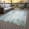 Piper Looms Chantille Modern ACN2171 Sage Machine Washable Area Rug Outdoor Lifestyle Image Feature