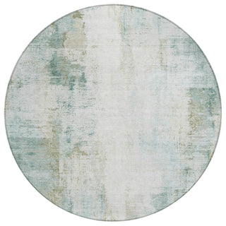 Piper Looms Chantille Modern ACN2171 Sage Machine Washable Area Rug Round Main Image