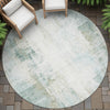 Piper Looms Chantille Modern ACN2171 Sage Machine Washable Area Rug Round Outdoor Lifestyle Image Feature