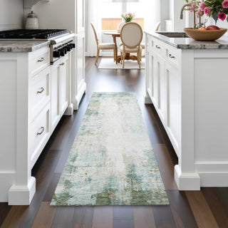 Piper Looms Chantille Modern ACN2171 Sage Machine Washable Area Rug Runner Lifestyle Image Feature