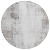 Piper Looms Chantille Modern ACN2171 Taupe Machine Washable Area Rug Round Main Image
