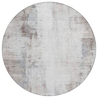 Piper Looms Chantille Modern ACN2171 Taupe Machine Washable Area Rug Round Main Image
