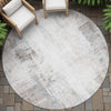 Piper Looms Chantille Modern ACN2171 Taupe Machine Washable Area Rug Round Outdoor Lifestyle Image Feature