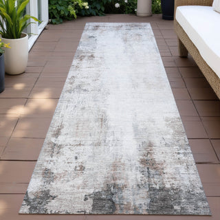 Piper Looms Chantille Modern ACN2171 Taupe Machine Washable Area Rug Runner Outdoor Lifestyle Image Feature
