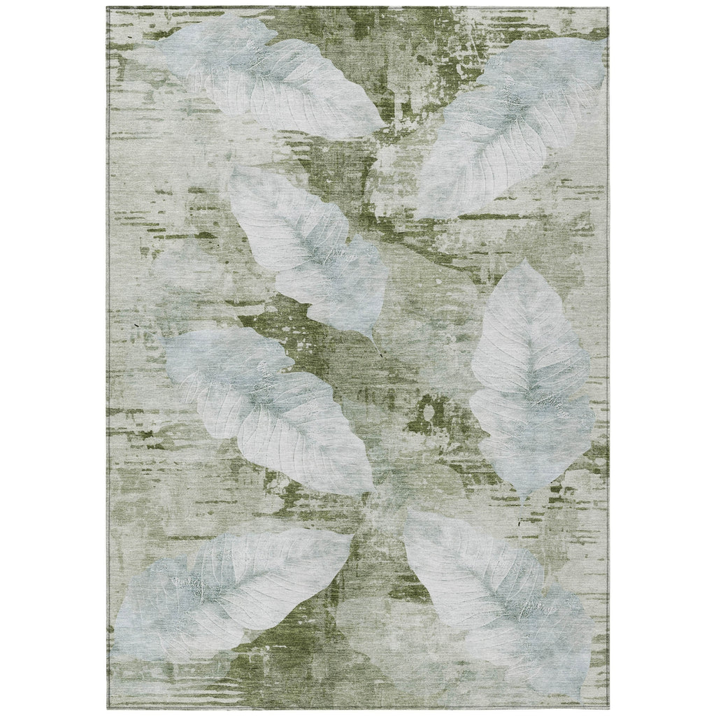 Piper Looms Chantille Floral ACN2172 Aloe Machine Washable Area Rug main image