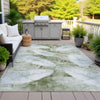 Piper Looms Chantille Floral ACN2172 Aloe Machine Washable Area Rug Outdoor Lifestyle Image Feature