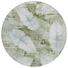 Piper Looms Chantille Floral ACN2172 Aloe Machine Washable Area Rug Round Main Image