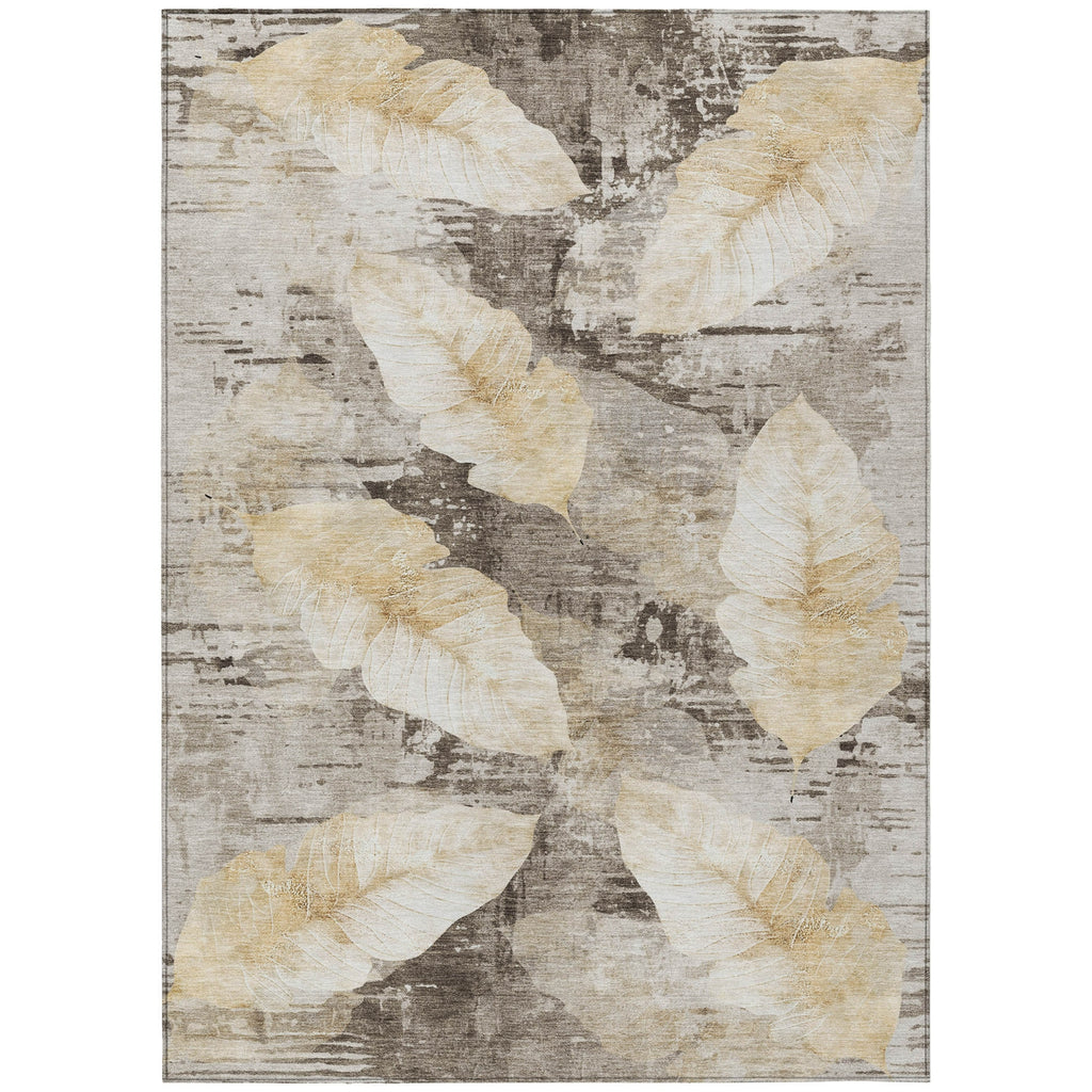 Piper Looms Chantille Floral ACN2172 Brown Machine Washable Area Rug main image