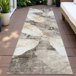Piper Looms Chantille Floral ACN2172 Brown Machine Washable Area Rug Runner Outdoor Lifestyle Image Feature
