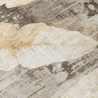 Piper Looms Chantille Floral ACN2172 Brown Machine Washable Area Rug Swatch Image