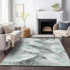 Piper Looms Chantille Floral ACN2172 Teal Machine Washable Area Rug Lifestyle Image Feature