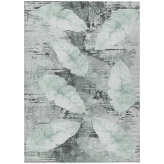 Piper Looms Chantille Floral ACN2172 Teal Machine Washable Area Rug main image