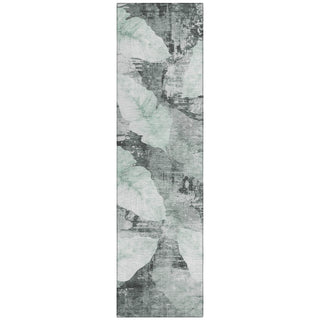 Piper Looms Chantille Floral ACN2172 Teal Machine Washable Area Rug Runner Main Image
