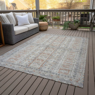 Piper Looms Chantille Stripes ACN2173 Beige Machine Washable Area Rug Outdoor Lifestyle Image Feature