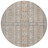 Piper Looms Chantille Stripes ACN2173 Beige Machine Washable Area Rug Round Main Image