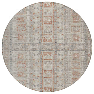 Piper Looms Chantille Stripes ACN2173 Beige Machine Washable Area Rug Round Main Image