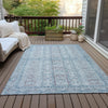 Piper Looms Chantille Stripes ACN2173 Blue Machine Washable Area Rug Outdoor Lifestyle Image Feature