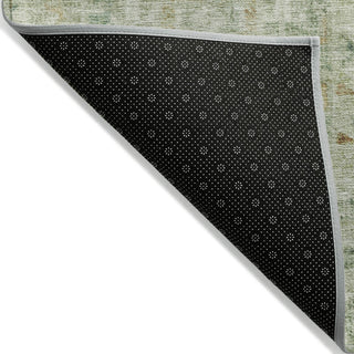 Piper Looms Chantille Stripes ACN2173 Green Machine Washable Area Rug Backing Image