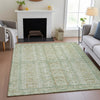 Piper Looms Chantille Stripes ACN2173 Green Machine Washable Area Rug Lifestyle Image Feature