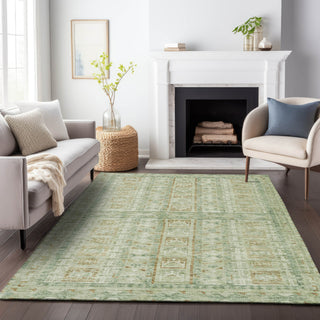 Piper Looms Chantille Stripes ACN2173 Green Machine Washable Area Rug Lifestyle Image Feature