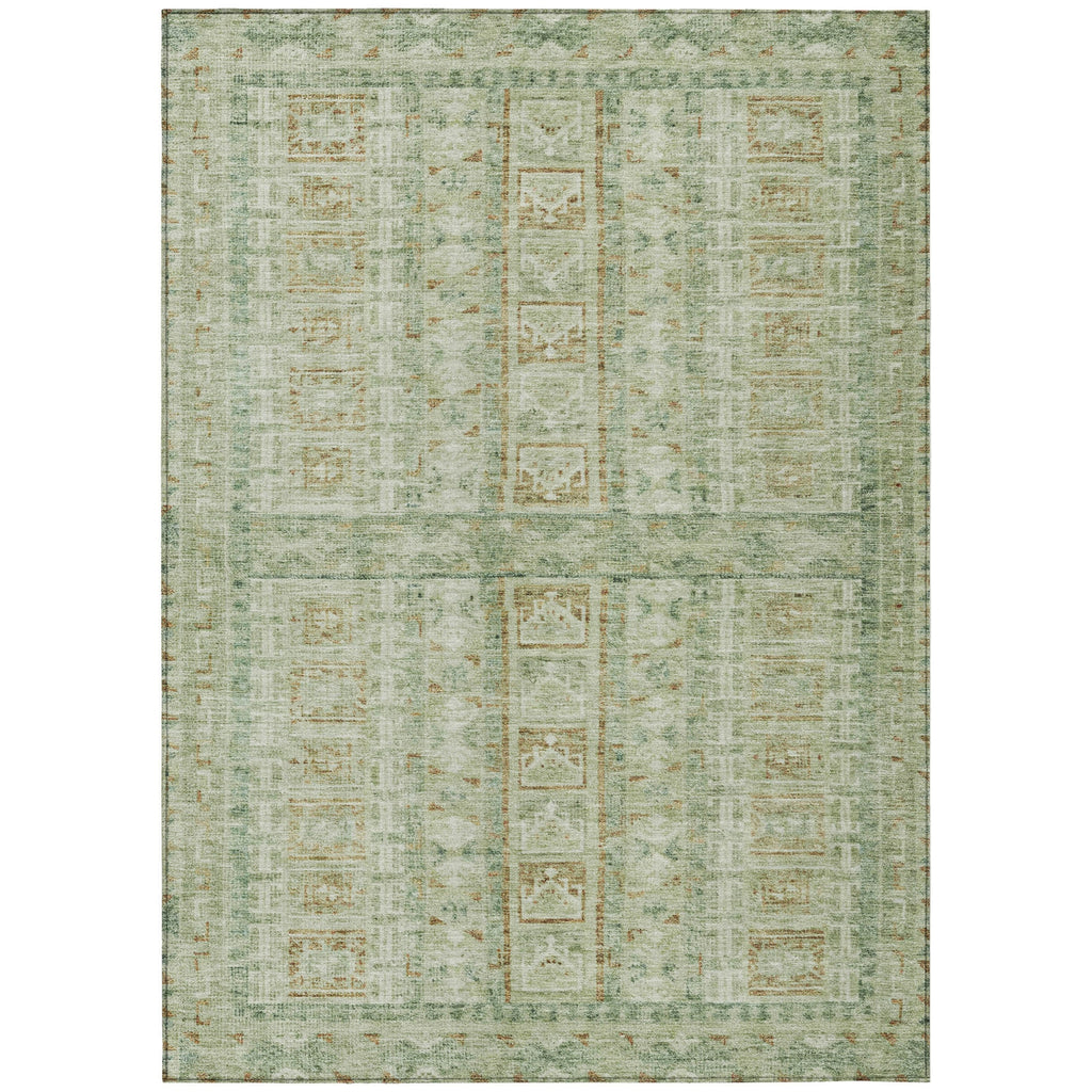Piper Looms Chantille Stripes ACN2173 Green Machine Washable Area Rug main image