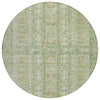 Piper Looms Chantille Stripes ACN2173 Green Machine Washable Area Rug Round Main Image