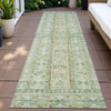 Piper Looms Chantille Stripes ACN2173 Green Machine Washable Area Rug Runner Outdoor Lifestyle Image Feature