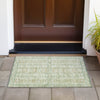 Piper Looms Chantille Stripes ACN2173 Green Machine Washable Area Rug Scatter Outdoor Lifestyle Image Feature