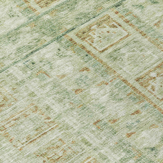 Piper Looms Chantille Stripes ACN2173 Green Machine Washable Area Rug Swatch Image